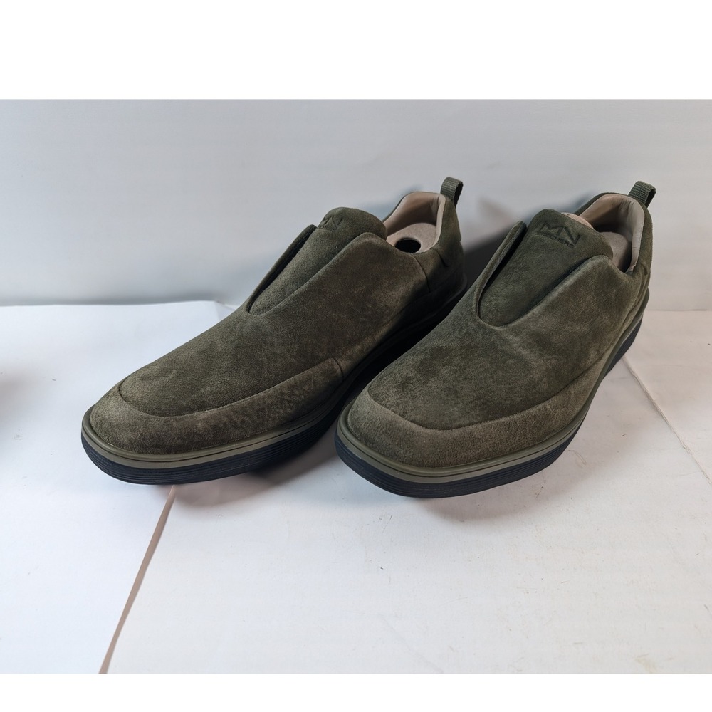 Mark Nason Skechers Mens Olive Suede Slip On Casual Shoes 10.5